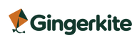 Gingerkite — ginger and forest kite beside the Gingerkite wordmark